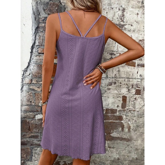 Boho Eyelet Embroidered Cami Dress white - Picture 5 of 11